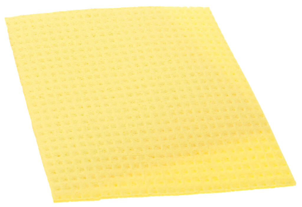 Schwammtuch, feucht, 26 x 31cm, gelb