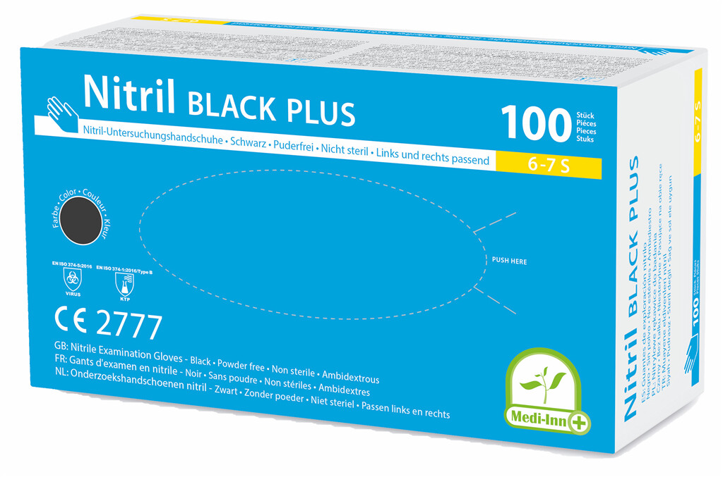 Nitril Black Plus, Einweghandschuh, XL, schwarz