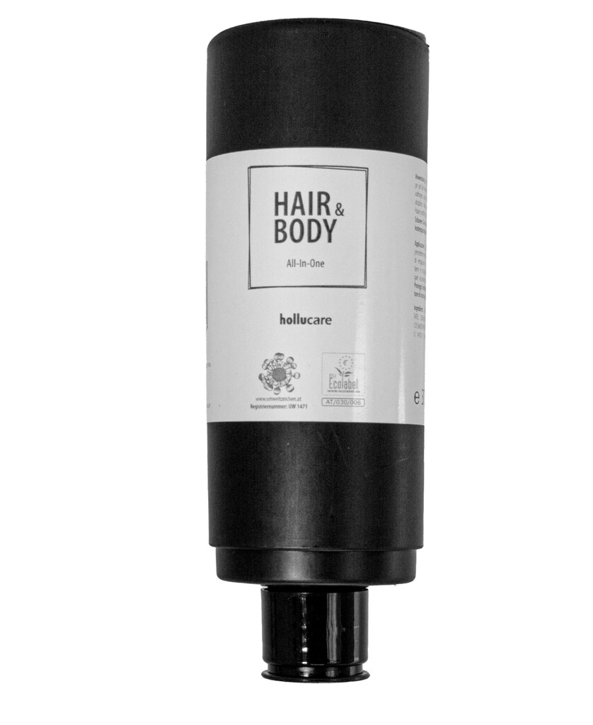 hollucare Hair & Body All in One, Flasche 370 ml schwarz
